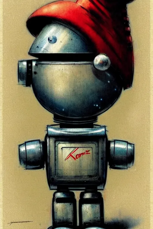 Prompt: ( ( ( ( ( 1 9 5 0 s robot knome b 9 robot lost in space. muted colors. ) ) ) ) ) by jean - baptiste monge!!!!!!!!!!!!!!!!!!!!!!!!!!!!!!