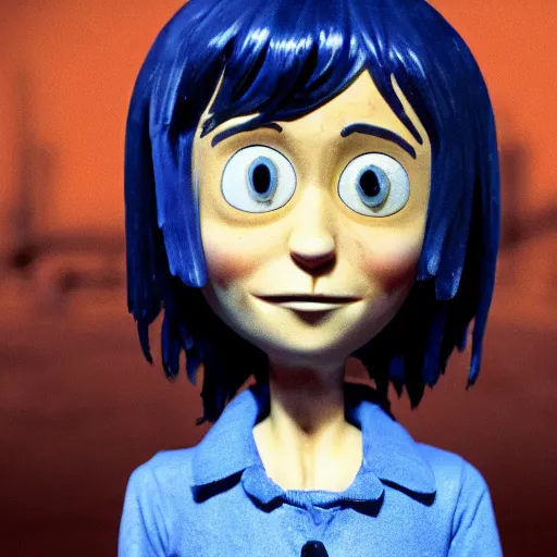 Image similar to quintin tarantino in the movie coraline, stop motion, high definition, digital art, 3 - d render, 4 k