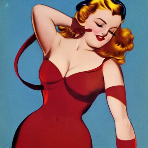 Image similar to a pinup by alberto vargas.