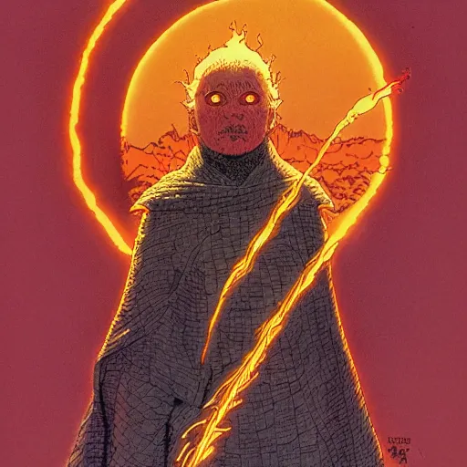Image similar to the pyromancer by jean giraud