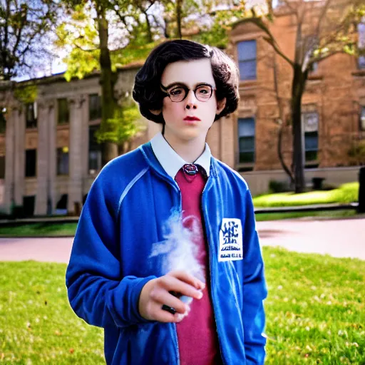 Prompt: teenage Benjamin Franklin smoking behind his school in 1995, XF IQ4, 150MP, 50mm, F1.4, ISO 200, 1/160s, natural light, Adobe Photoshop, Adobe Lightroom, photolab, Affinity Photo, PhotoDirector 365