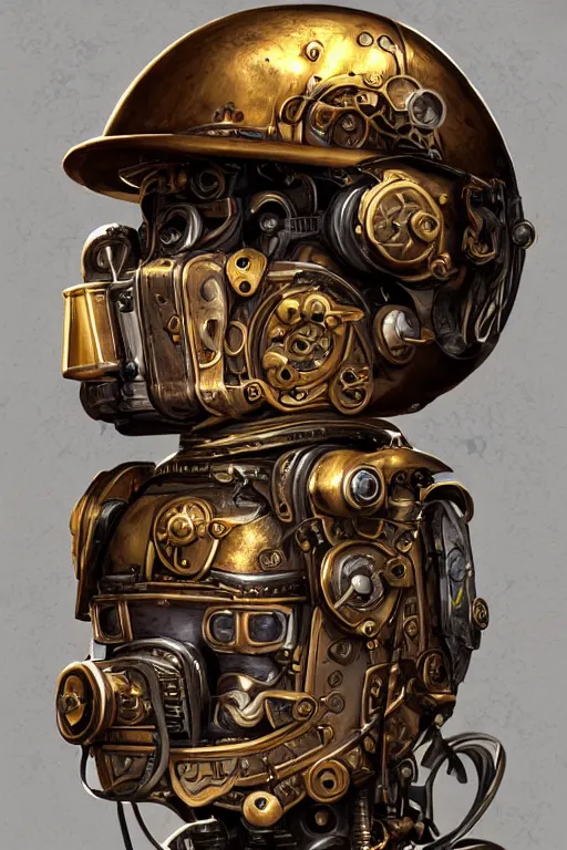 Image similar to steampunk helmet fantasy art mask robot ninja stylized digital illustration sharp focus, elegant intricate digital painting artstation concept art global illumination ray tracing advanced technology chaykin howard and campionpascale and cooke darwyn and davis jack