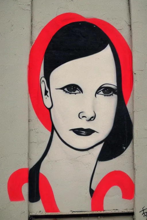 Prompt: graffiti of 2 2 yeard old mary louise brooks, 1 9 8 0 s graffiti by zephyr