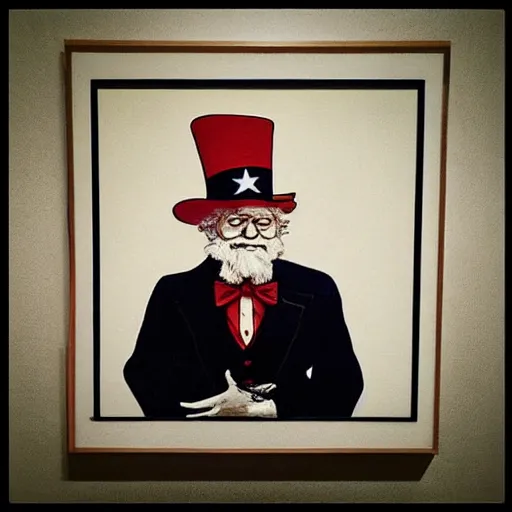 Image similar to “portrait of Colonel Sanders as Uncle Sam, by Norman Rockwell”