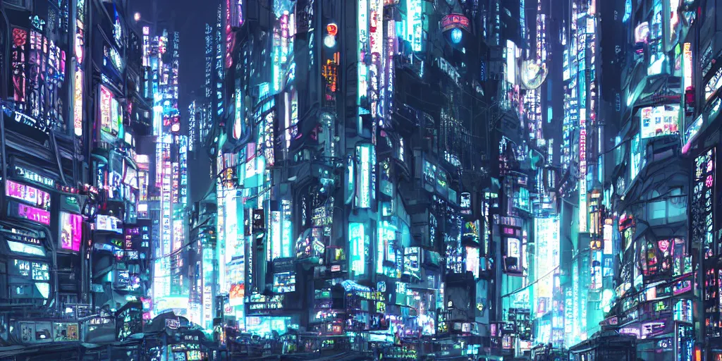 Image similar to cyberpunk Tokyo by kirokaze