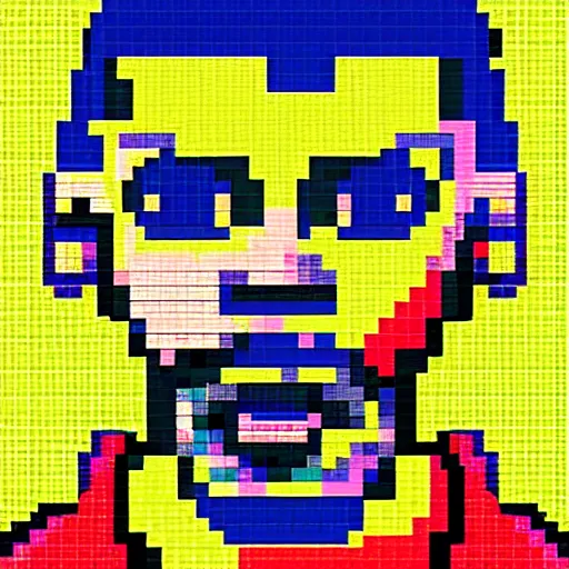 Image similar to rapper in pixel art