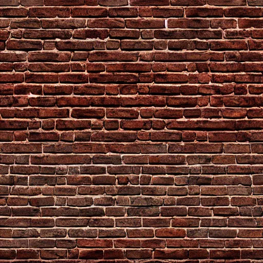 Prompt: base color texture of a brick wall, head - on photo, flat diffuse lighting without shadows