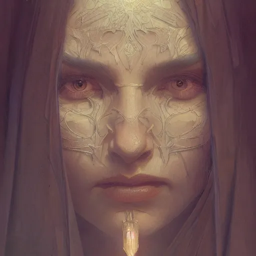 Image similar to portrait of the angel of death, detailed face, intricate, highly detailed, digital painting, artstation, concept art, sharp focus, illustration, art by greg rutkowski and alphonse mucha