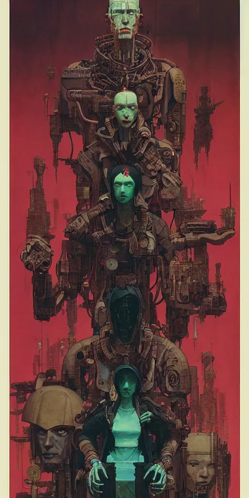Image similar to cyberpunk propaganda poster by chiara bautista, beksinski and norman rockwell and greg rutkowski weta studio, and lucasfilm