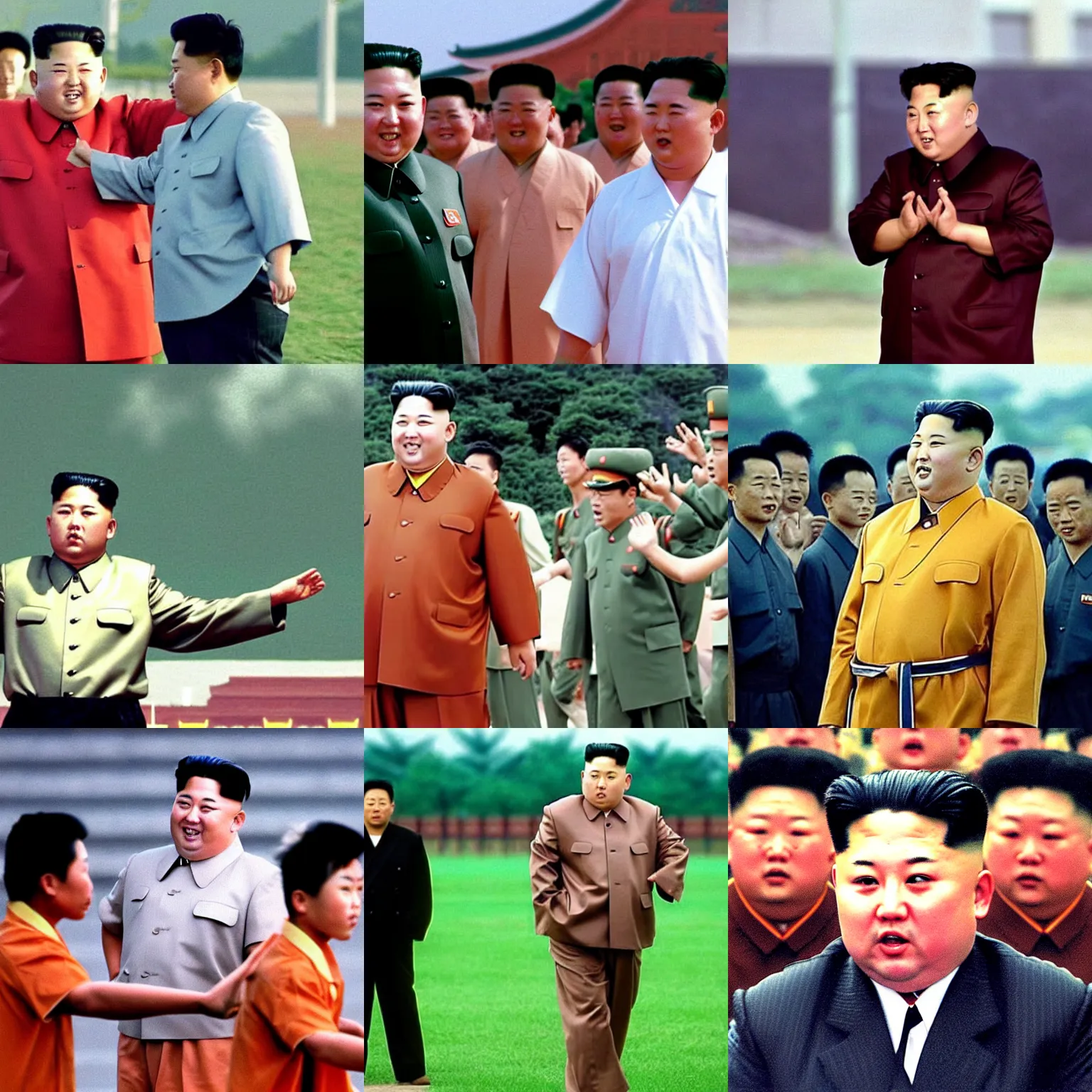Prompt: Movie still of Kim Jong-un in Shaolin Soccer