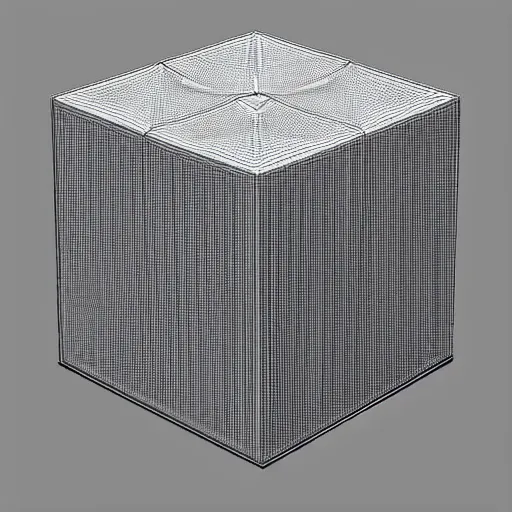 Image similar to a 3 d rendering of a 4 d cube, blender's eevee, digital artwork