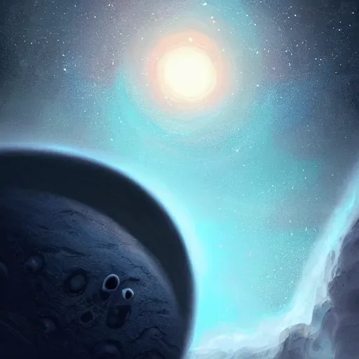 Image similar to a planet that looks like a skull, stars in the background, natural, ultra detail. digital painting, beautiful, concept art, ethereal, cinematic, epic, ray tracing 8k, high detail, Artstation, illustration, Trending on Artstation, Artstation HQ, Artstation HD, deviant art, Pinterest, digital art,