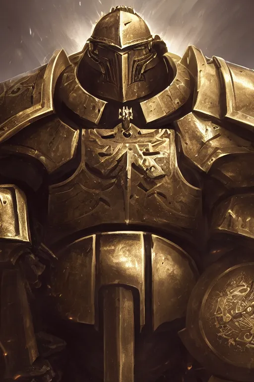 Image similar to armor portrait heros warhammer 4 0 k horus heresy fanart - the primarchs emperor by johannes helgeson animated with vfx concept artist & illustrator global illumination ray tracing hdr fanart arstation zbrush central hardmesh 8 k octane renderer comics stylized