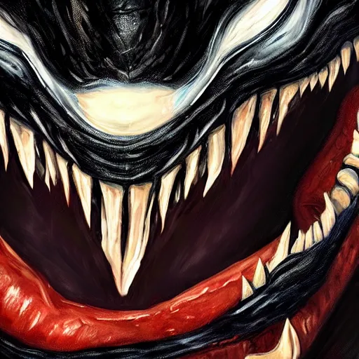 Image similar to Venom Oil painting 4K quality super realistic