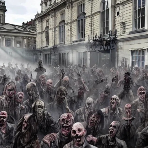 Image similar to a zombie apocalypse in london
