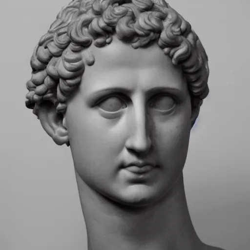 Image similar to augustus but as a real person, based on busts
