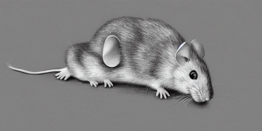 Image similar to a beautiful pencil drawing of exactly one!!!!! cartoon mouse; masterpiece; extremely highly detailed; ultra-realistic; trending on artstation