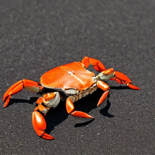 Image similar to crab skateboarding 4 k