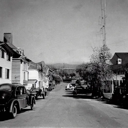 Image similar to google street view ( 1 9 4 5 )