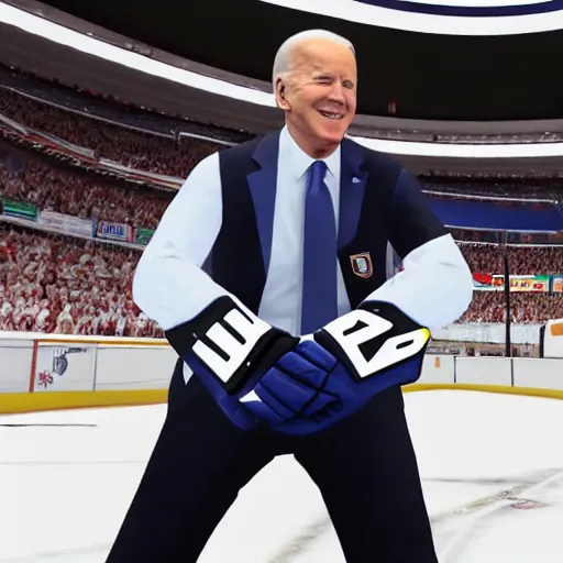 Image similar to joe biden in nhl 2 2, gameplay footage