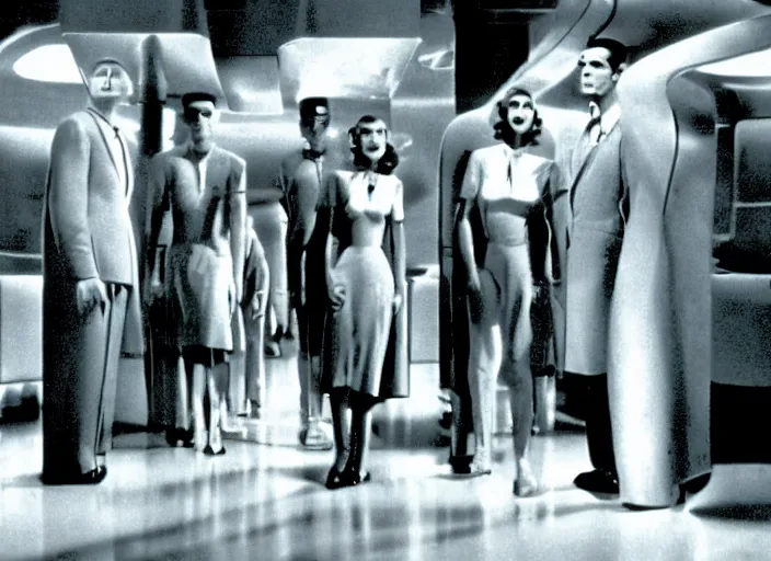 Image similar to scene from the 1947 science fiction film Gattaca