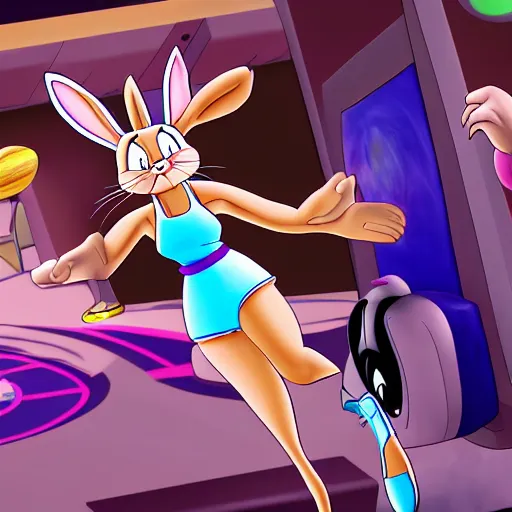 Image similar to Lola Bunny Space Jam movie still, deviantart