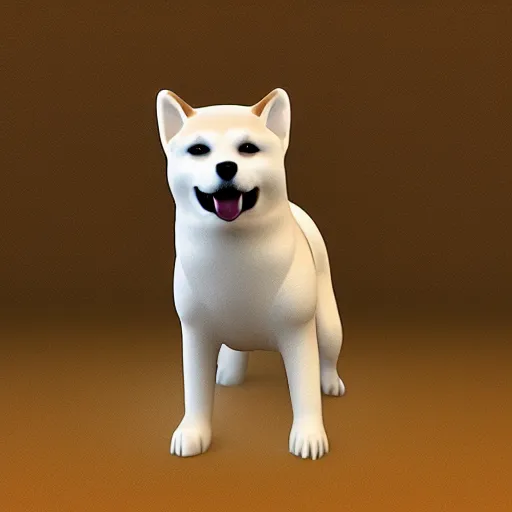 Prompt: shiba inu with bathfoam on body, Artstation