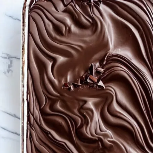 Image similar to a huge ocean swave made of liquid chocolate