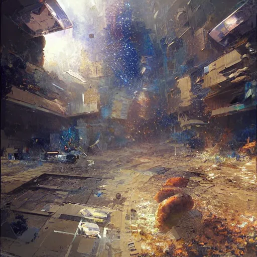 Prompt: a glitch in space time and reality, craig mullins