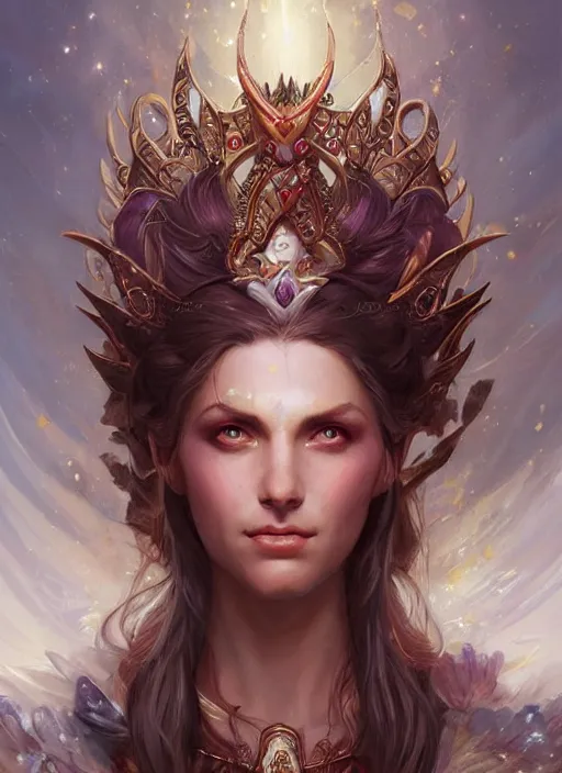 Prompt: goddess of love, d & d, fantasy, portrait, highly detailed, digital painting, trending on artstation, concept art, sharp focus, illustration, art by artgerm and greg rutkowski and magali villeneuve