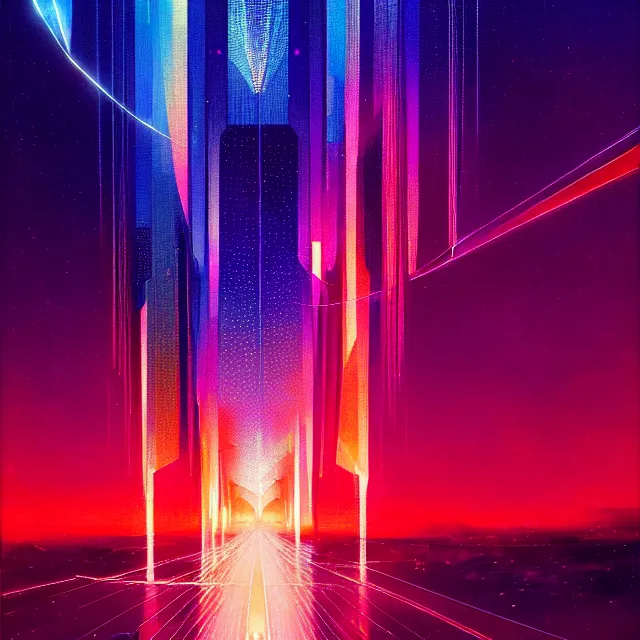 Image similar to a chain of interconnected plexus effect, blockchain, symmetry, intricate, volumetric lighting, beautiful, rich deep colors masterpiece, sharp focus, ultra detailed, in the style of john harris