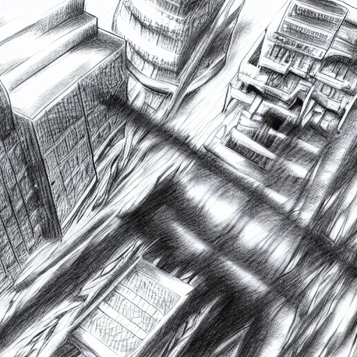 Image similar to a very detailed pencil drawing of a tokyo ghoul manga panel 4 k, high resolution, still, landscape, hd, dslr, hyper realistic, sketch