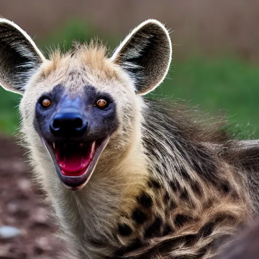 Image similar to photo of a hyena goose hybrid