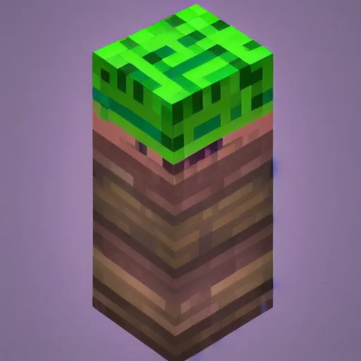 Image similar to digital painting of hyperrealistic minecraft creeper