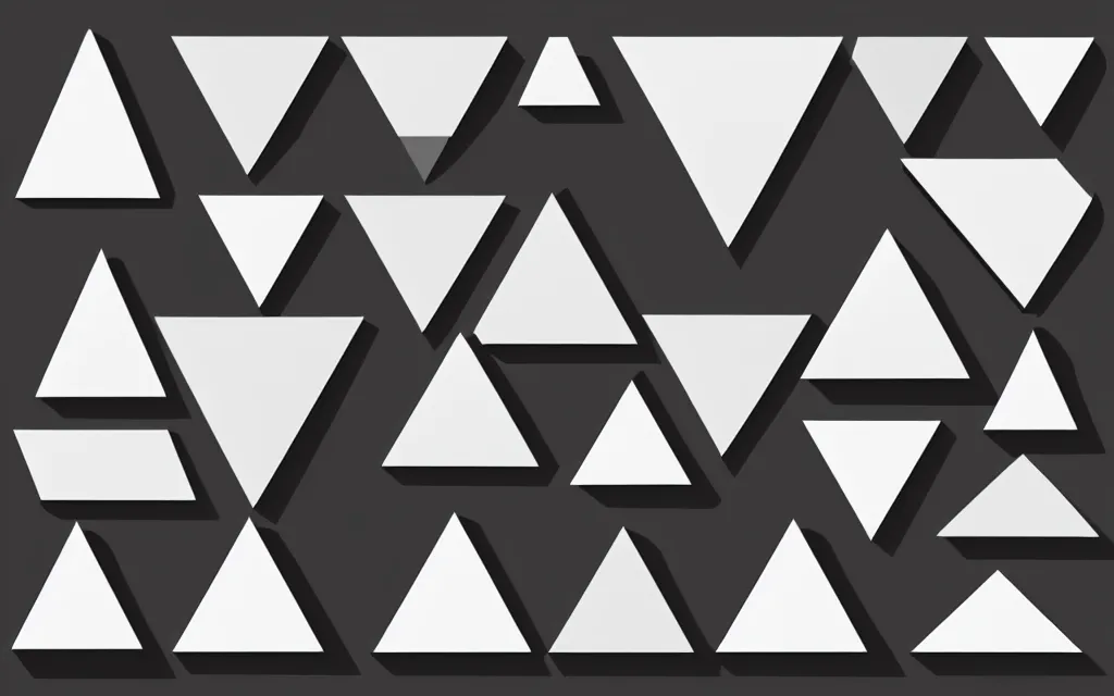 Prompt: 3 separate simple shapes, triangle square circle, solid black on white, black and white vector art, in a row