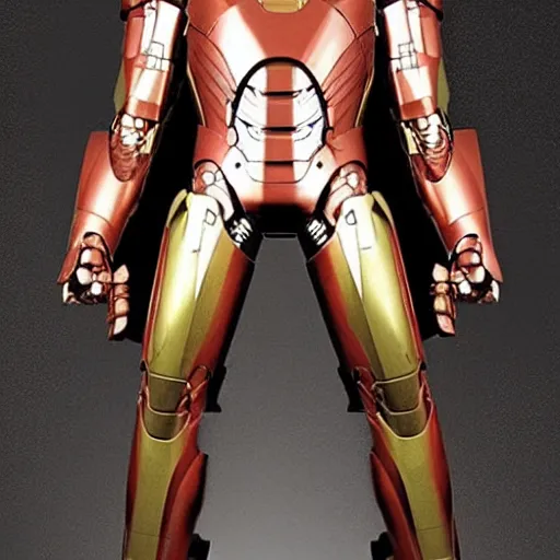 Image similar to the original iron man discovered as an artifact in egypt, uncovered from 5 9 6 bc