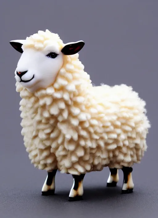 Prompt: 80mm resin detailed miniature of fluffy sheep, Product Introduction Photos, 4K, Full body, simple background