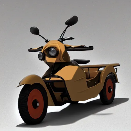 Image similar to sidecar from the motorcycle dnepr mt 1 1,, 3 d render,