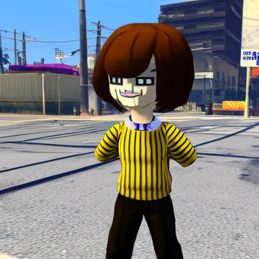 Image similar to Frisk from undertale in GTA V,