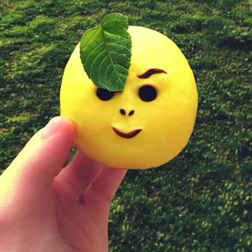 Prompt: “ a lemon shaped with a woman face on it”