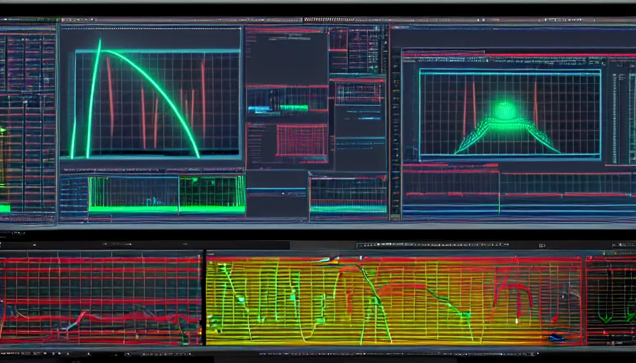 Image similar to rct screen showing oscilloscope on old soviet machine, volumetric lighting, photorealistic rendering, artstation, redshift, octane, golden ratio