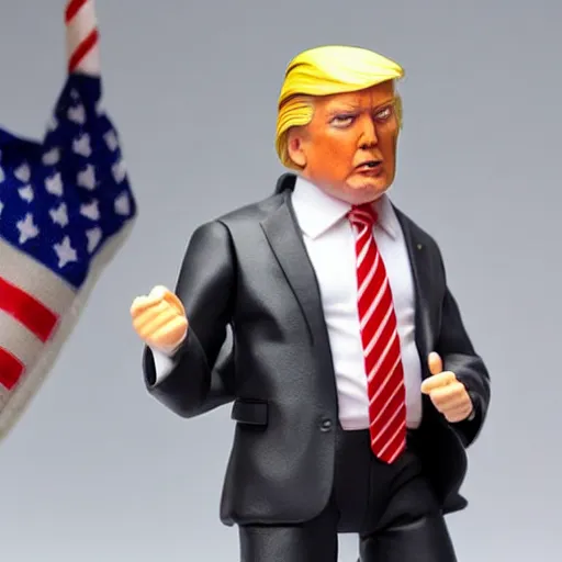 Image similar to donald trump action figure in original packaging