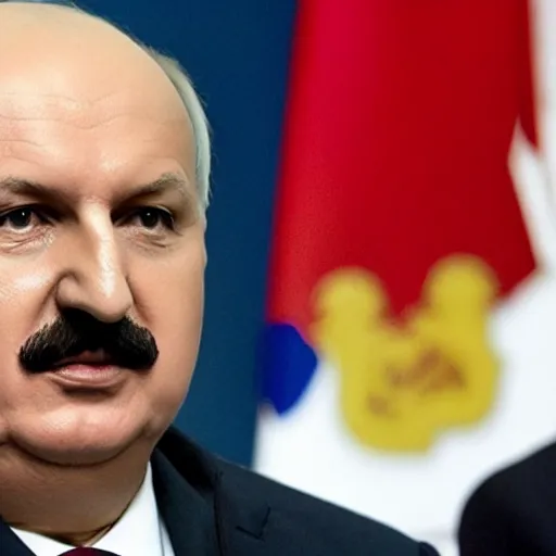 Image similar to Alexander Lukashenko as the world's mastermind