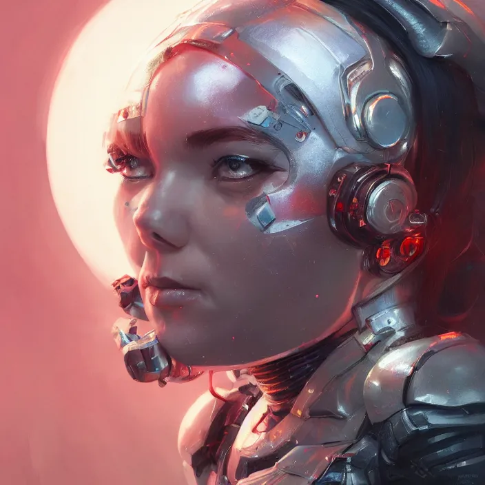 Image similar to cyborg bjork, portrait, highly detailed, digital painting, trending on artstation, concept art, sharp focus, illustration, art by artgerm and greg rutkowski and magali villeneuv