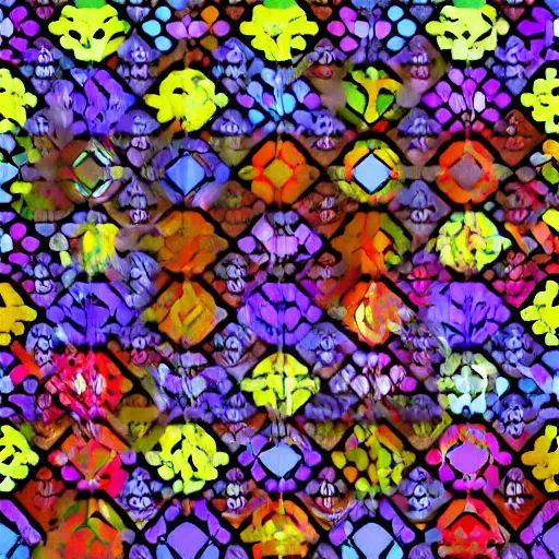 Prompt: a colorful hexagon pattern with hearts on it, a computer rendering by victor vasarely, pixabay, kinetic pointillism, symmetrical, geometric, repeating pattern