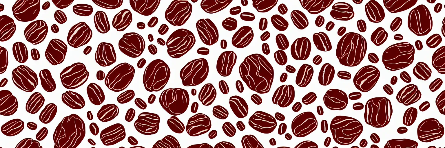 Prompt: seamless pattern design, coffee and guitar, vector, simple, red and white,