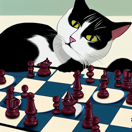 Image similar to how to teach a cat to play chess, wikihow