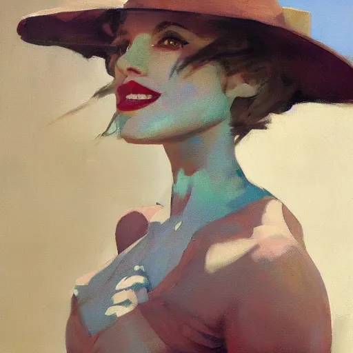 Image similar to greg manchess portrait painting of a drunk robot, medium shot, asymmetrical, profile picture, organic painting, sunny day, matte painting, bold shapes, hard edges, street art, trending on artstation, by huang guangjian and gil elvgren and sachin teng