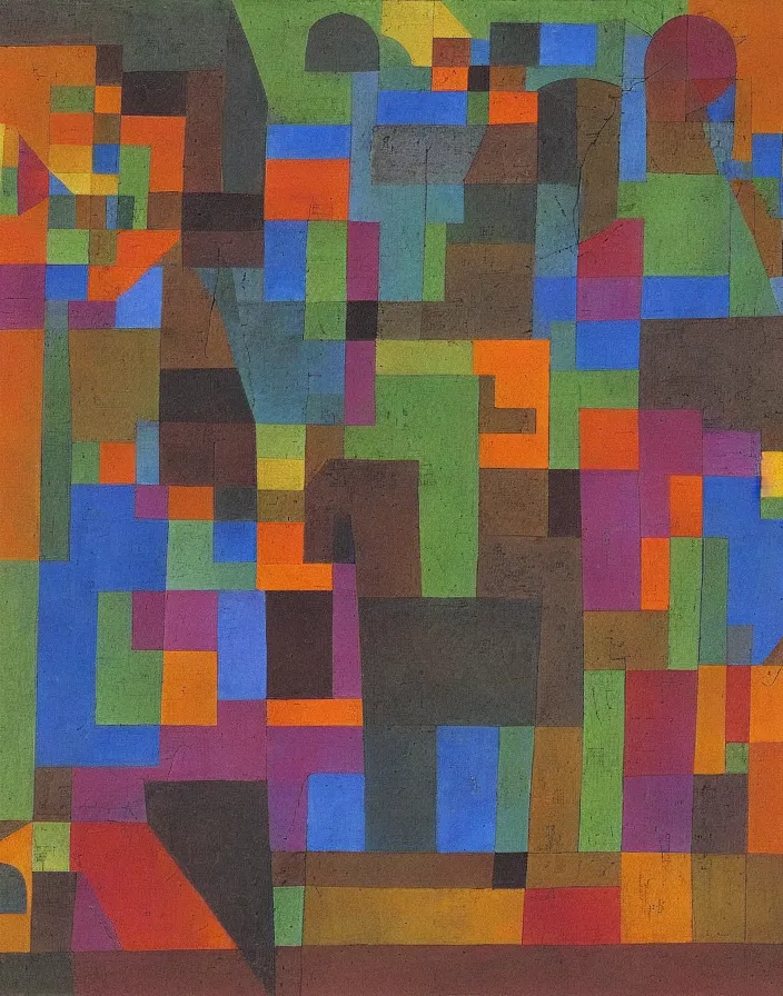 Image similar to hyper detailed industraial & utility by paul klee