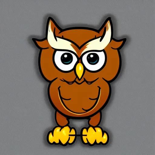 Image similar to !!! sticker!!! close - up anthropomorphic owl wearing a hoodie,